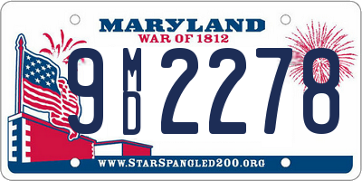 MD license plate 9MD2278