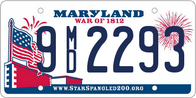 MD license plate 9MD2293