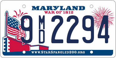 MD license plate 9MD2294