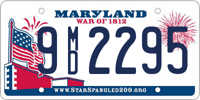 MD license plate 9MD2295