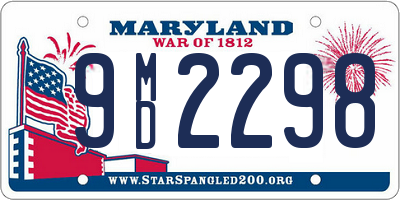 MD license plate 9MD2298