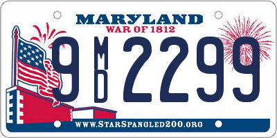 MD license plate 9MD2299