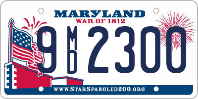 MD license plate 9MD2300