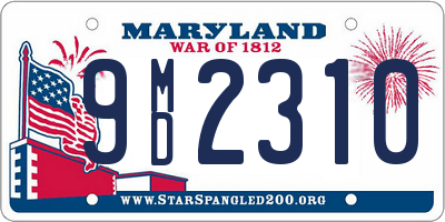 MD license plate 9MD2310