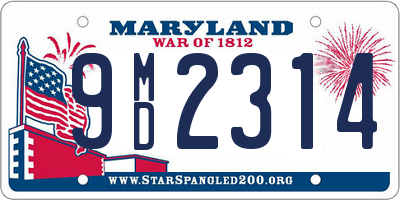 MD license plate 9MD2314