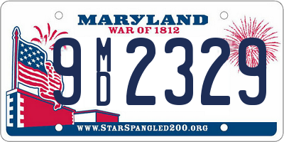 MD license plate 9MD2329