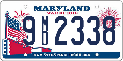 MD license plate 9MD2338