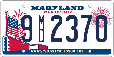 MD license plate 9MD2370