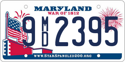 MD license plate 9MD2395