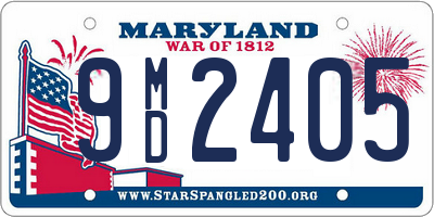 MD license plate 9MD2405