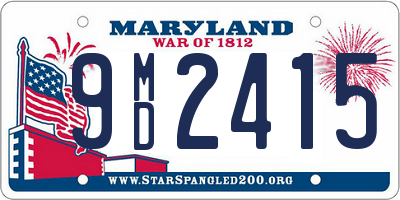 MD license plate 9MD2415