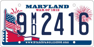 MD license plate 9MD2416