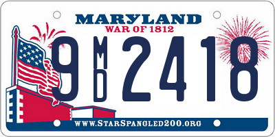 MD license plate 9MD2418