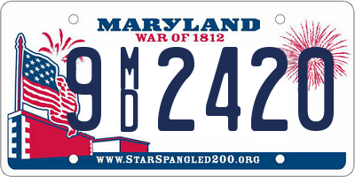 MD license plate 9MD2420