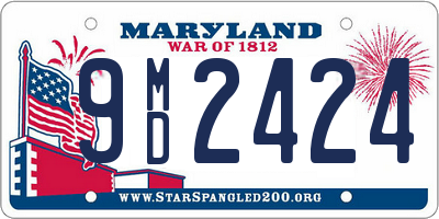 MD license plate 9MD2424