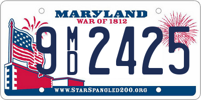 MD license plate 9MD2425