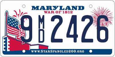 MD license plate 9MD2426