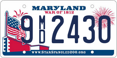 MD license plate 9MD2430