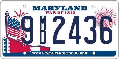 MD license plate 9MD2436