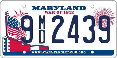 MD license plate 9MD2439