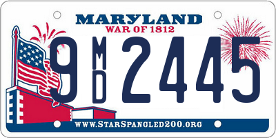 MD license plate 9MD2445