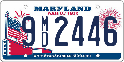 MD license plate 9MD2446