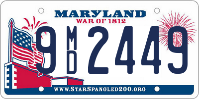 MD license plate 9MD2449