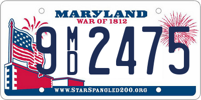 MD license plate 9MD2475