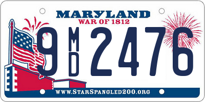 MD license plate 9MD2476