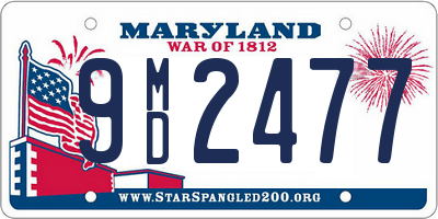 MD license plate 9MD2477