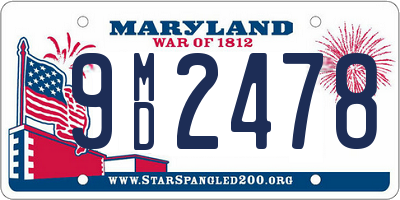 MD license plate 9MD2478