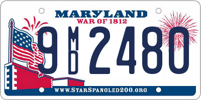 MD license plate 9MD2480