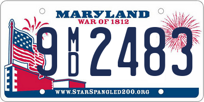 MD license plate 9MD2483