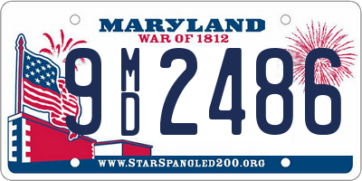 MD license plate 9MD2486