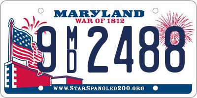 MD license plate 9MD2488