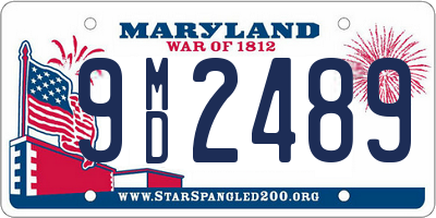 MD license plate 9MD2489