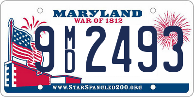 MD license plate 9MD2493