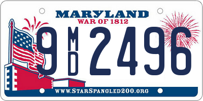 MD license plate 9MD2496