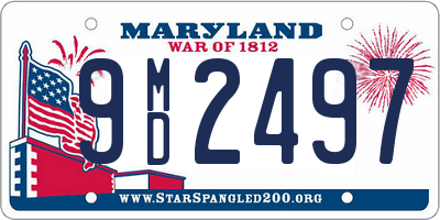 MD license plate 9MD2497