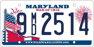 MD license plate 9MD2514