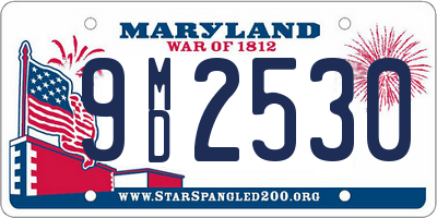 MD license plate 9MD2530