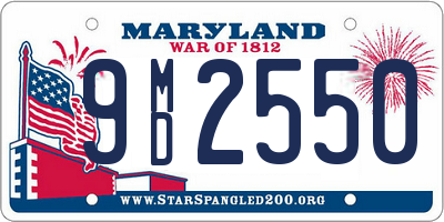 MD license plate 9MD2550