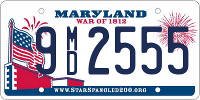 MD license plate 9MD2555