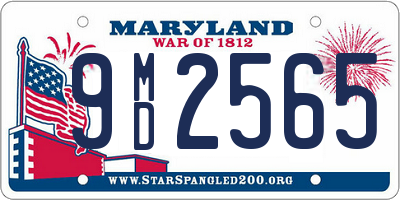 MD license plate 9MD2565