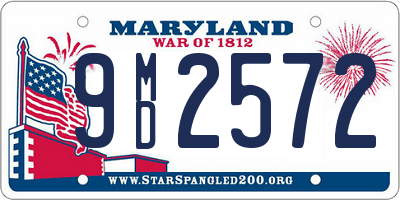 MD license plate 9MD2572