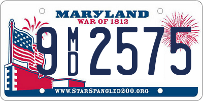 MD license plate 9MD2575