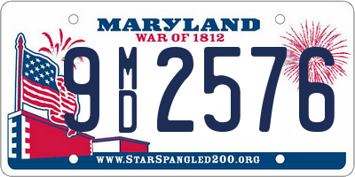 MD license plate 9MD2576