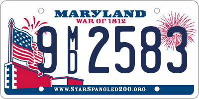 MD license plate 9MD2583