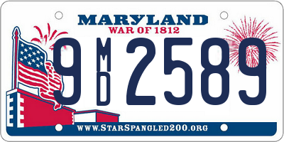MD license plate 9MD2589