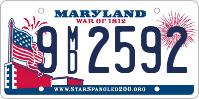 MD license plate 9MD2592